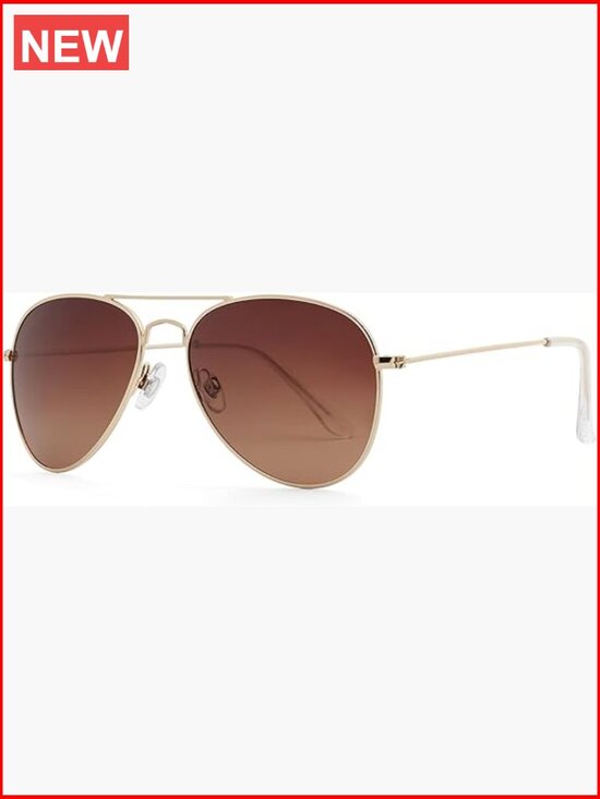 Polarized Aviator Sunglasses UV400 Protection Lightweight Metal
